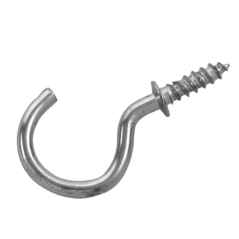 Bulldog Hardware 7/8-inch Metal Cup Hooks, 96-Count (Nickel)