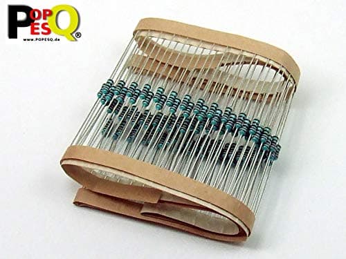 POPESQ® 100 pcs. x Resistor 43 KOhm (43K) 0.6W (Suitable also as 0.25W or 0.5W) Metal film (1%) #A2438