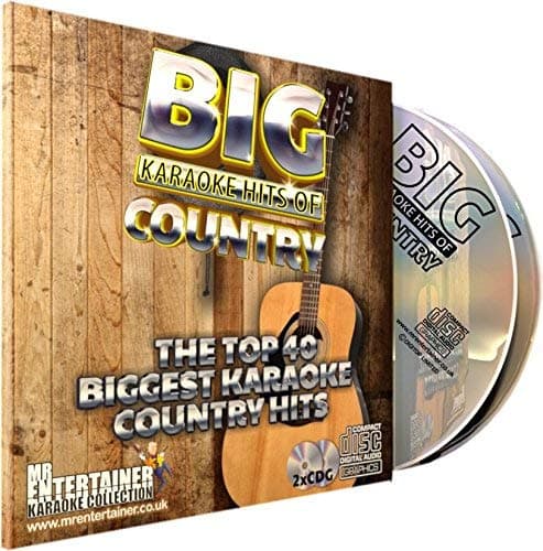 Mr Entertainer Big Karaoke Hits of Country - Double CD+G (CDG) Pack. 40 Classic Country Songs