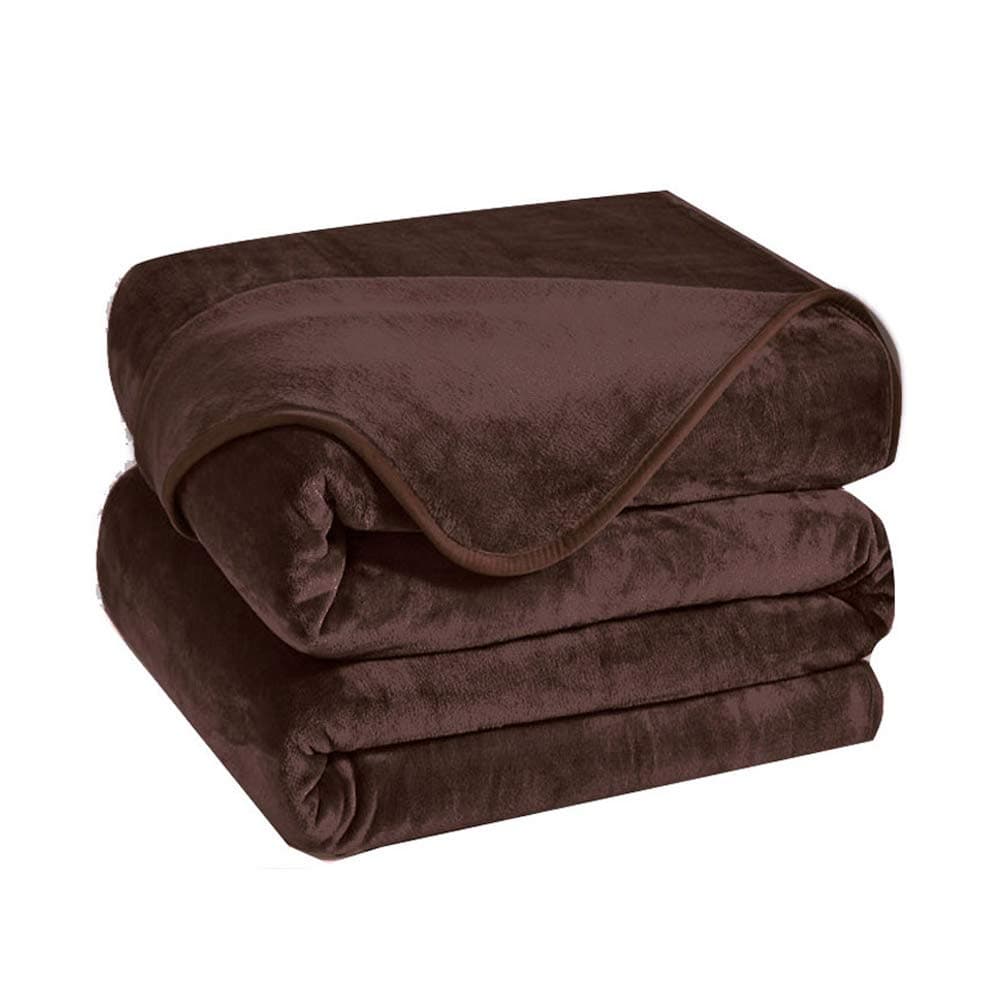 Charm Heart Fleece King Blanket, All Season Soft 350GSM Blankets Lightweight Warm Blanket for Home Bed Blankets King Size, Chocolate 90×108 in