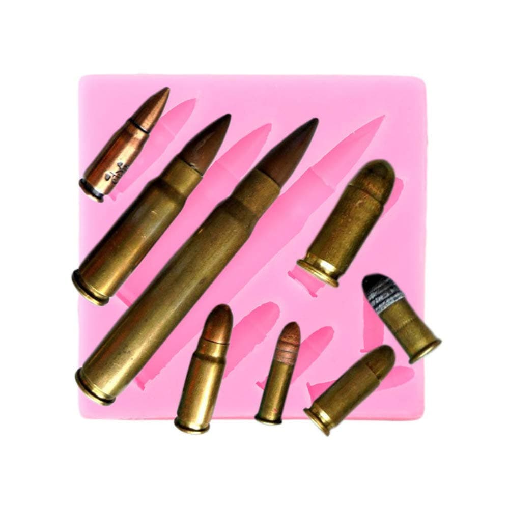 Mini Sizes Bullet Silicone Mold Cupcake Topper Fondant Cake Decor Tools Candy Clay Chocolate Gumpaste Mould