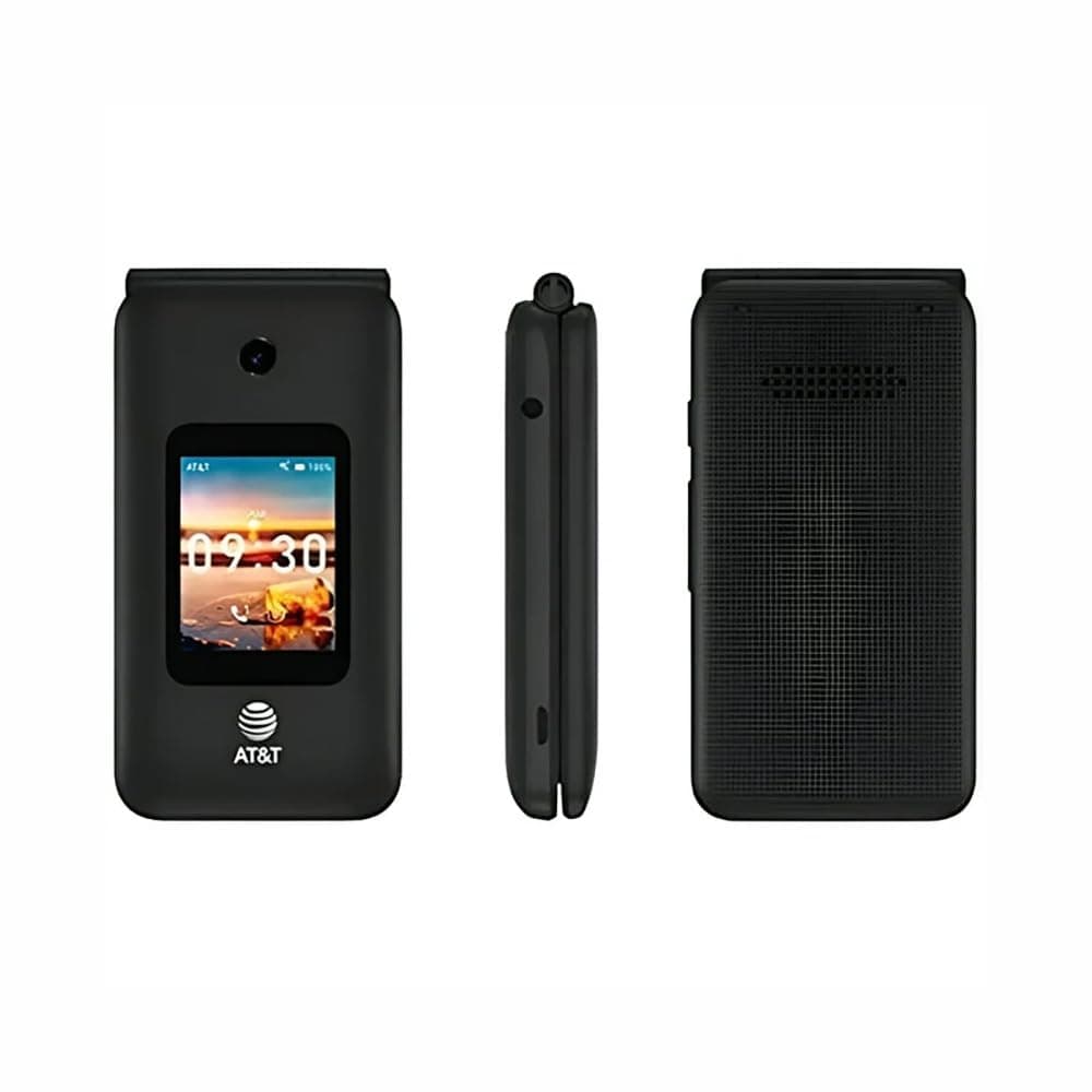 SIMBROS SMARTFLIP IV U102AA 4G Flip Phone for AT&T - Complete with AT&T Sim Card and Key (Black)