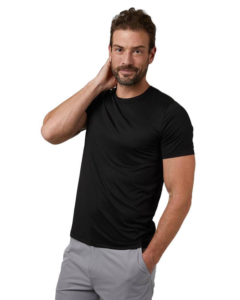 32 Degrees Men's Cool Classic Crew T-Shirt | Anti-Odor | 4-Way Stretch | Moisture Wicking