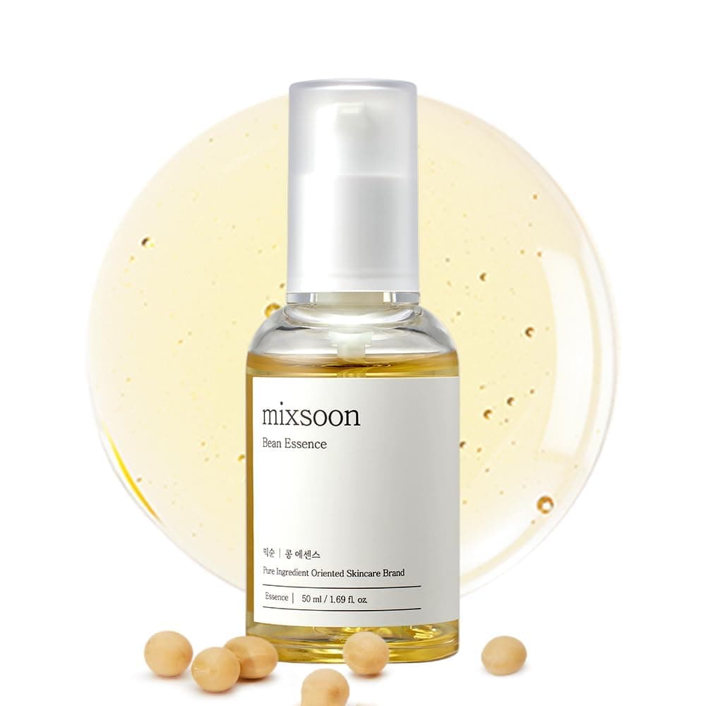 mixsoon Bean Essence - 2-in-1 Gentle Liquid Exfoliant & Hydrating Serum for Glass Skin, Fermented Soybean Extract for Smooth Texture & Pore Care, Korean Skincare, 50ml