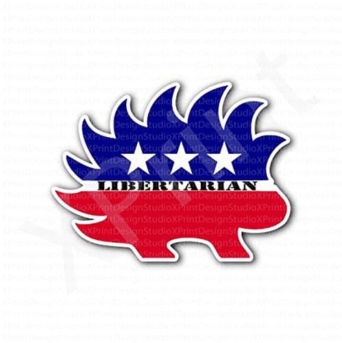 Libertarian Porcupine Flag Sticker