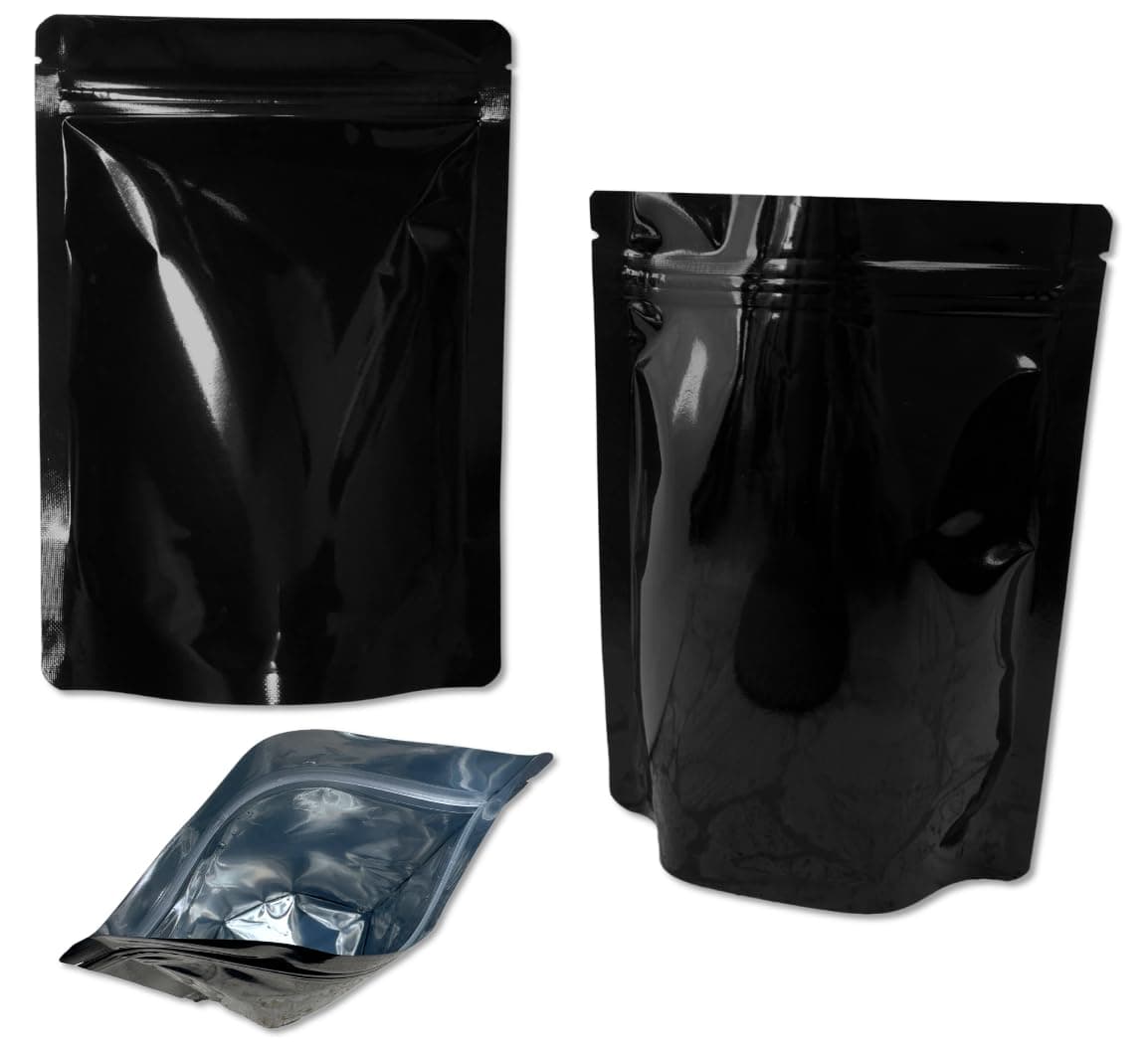 Glossy Black Food Pouch