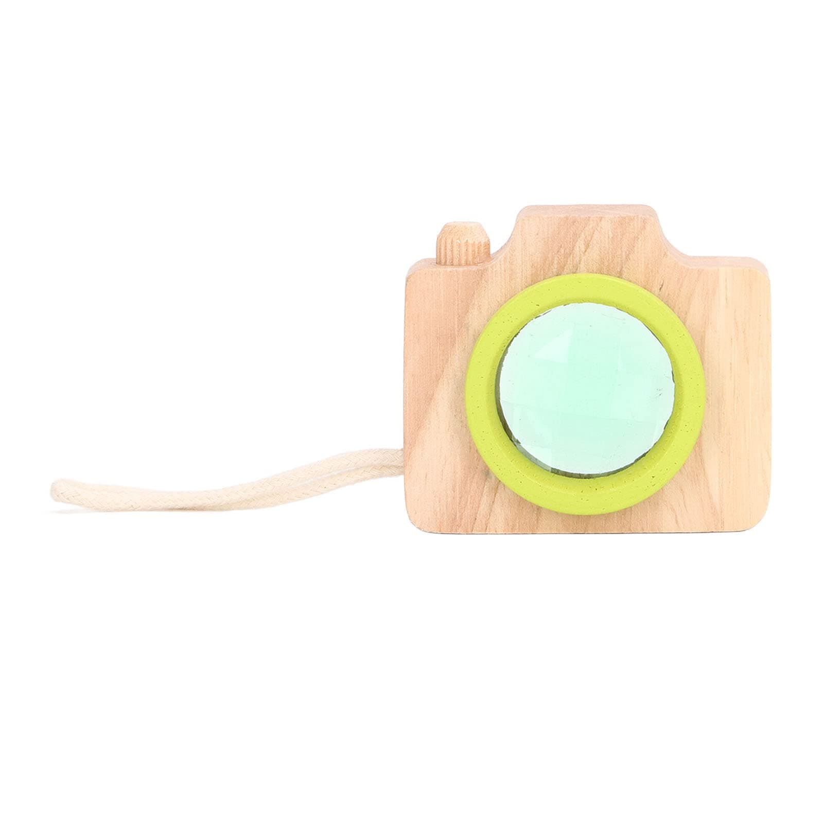 Trisar Wooden Mini Camera Toy for Kids, Bee Eye Effect Camera Toy, Prism Kaleidoscope Lens Toy to Stimulate Imagination, Generate Innovative Ideas, Hanging Photographed Props (Green)