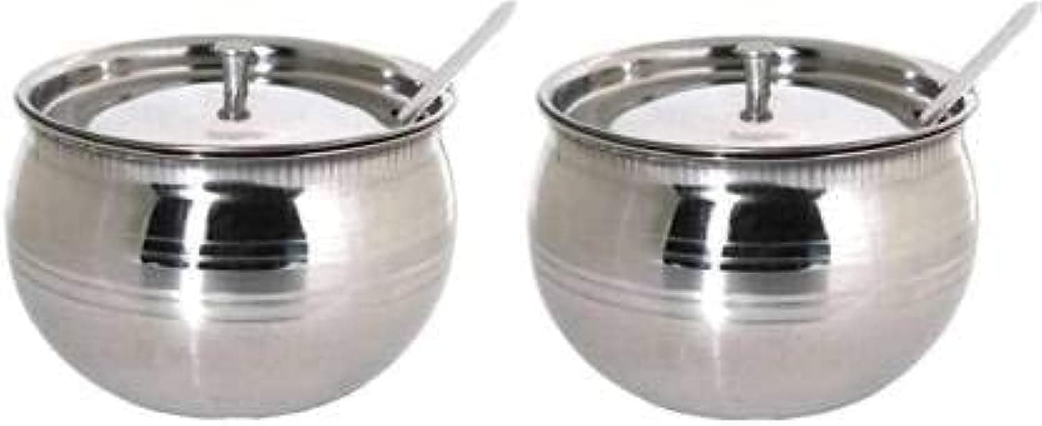 Wofier Stainless Steel Ghee Pot Set of 2- (250 ml)