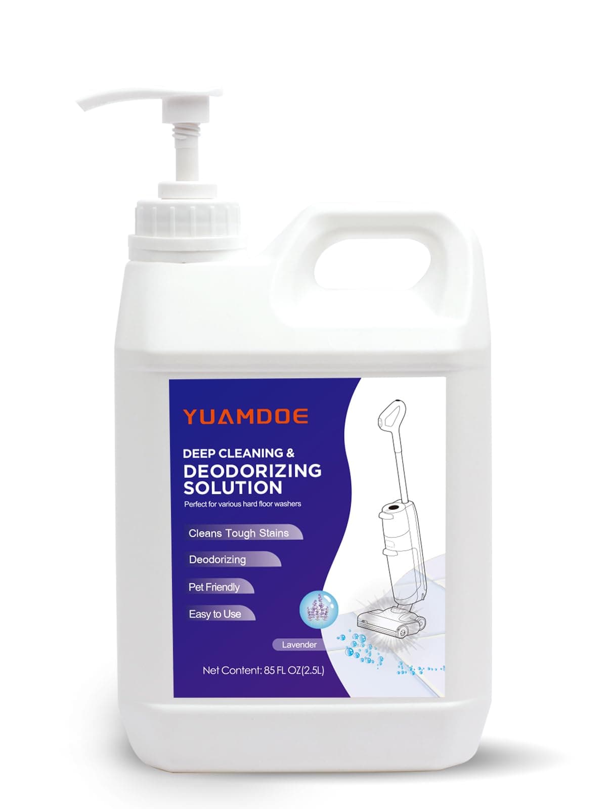Deep Cleaning & Deodorizing Solution, 85FL OZ/2.5L, Designed for Tineco, Compatible with Floor One Series & iFloor Series (EXCEPT Steam series), Lavender Fragrance