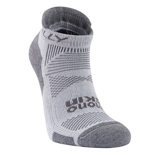 No Show Running Cushion Socklet, White/Grey, X Large with a sock ring