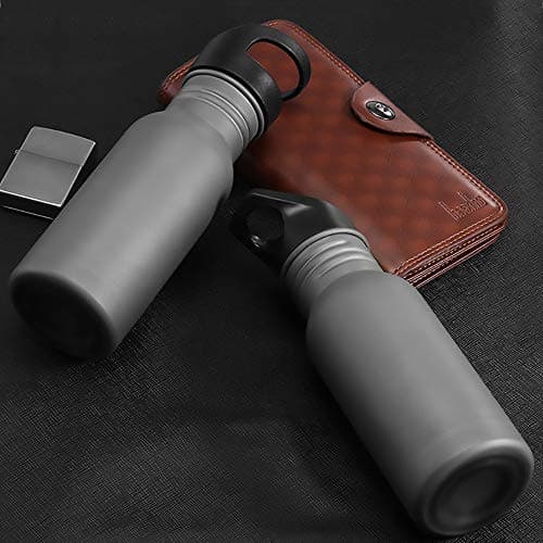 FGKING Insulated Water Bottle, Titanium Vacuum Insulated Cup,Double Wall Vacuum Water Bottle Keep Hot and Cold Liquid 12Hr 380ml