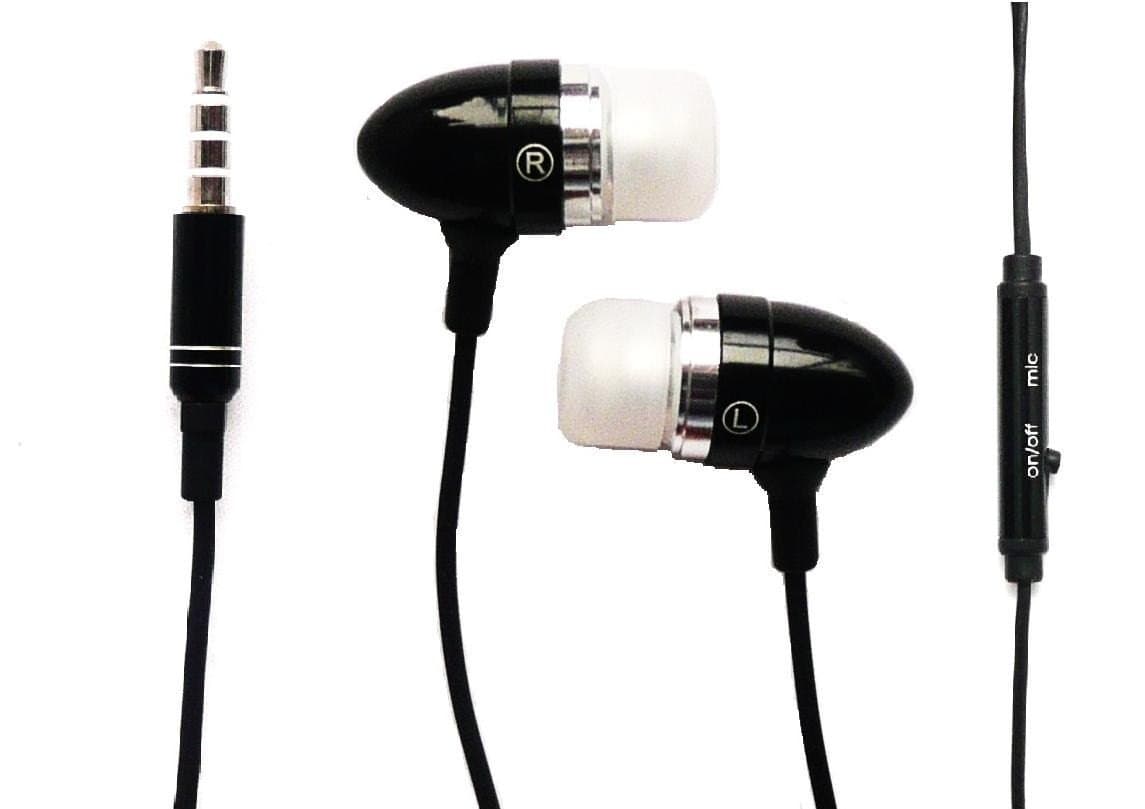 Emartbuy® BTC Flame 7 Inch Tablet PC Black In Ear Stereo Handfree Headset With Microphone