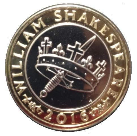 2016 William Shakespeare Hollow Crown Histories £2 Pound Coin with Capsule Holder - Uncirculated Out Of Sealed Bags