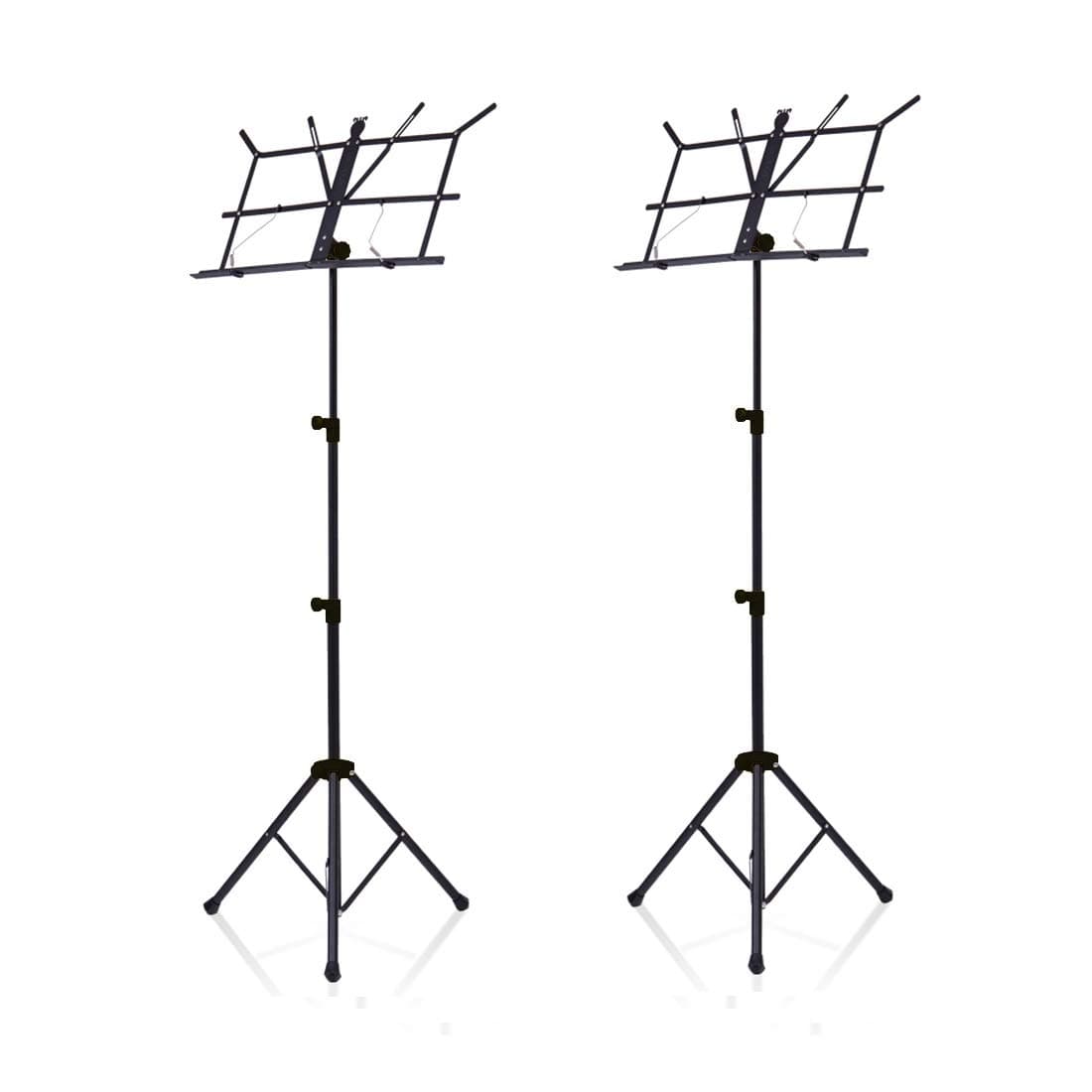 2 Packs Sheet Music Stand Metal with Carrying Bag and Music Sheet Clip Holder