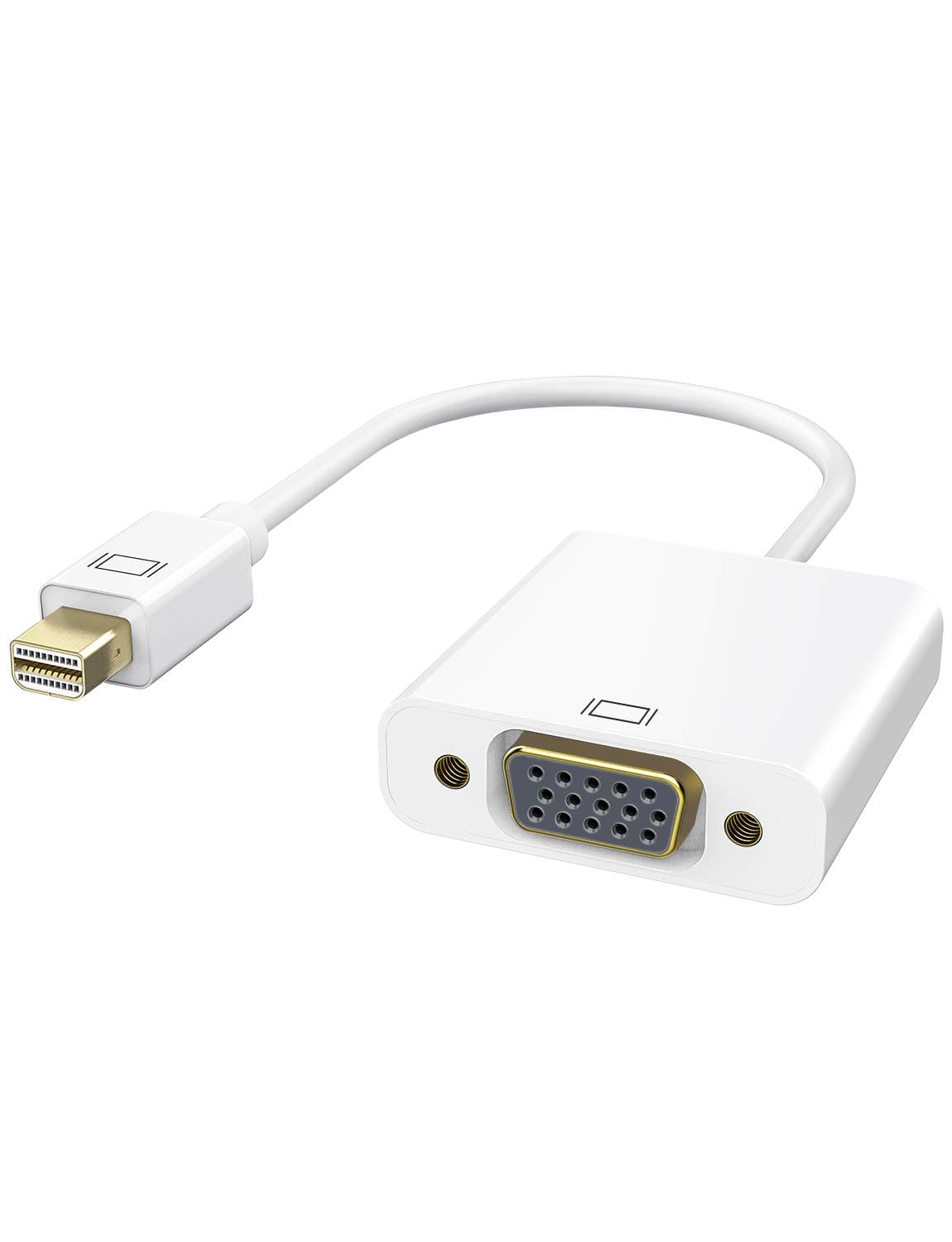 Patuoxun? Thunderbolt Port Mini Displayport To VGA Display Port Adapter Cable for Apple Mac Macbook Pro Air iMac