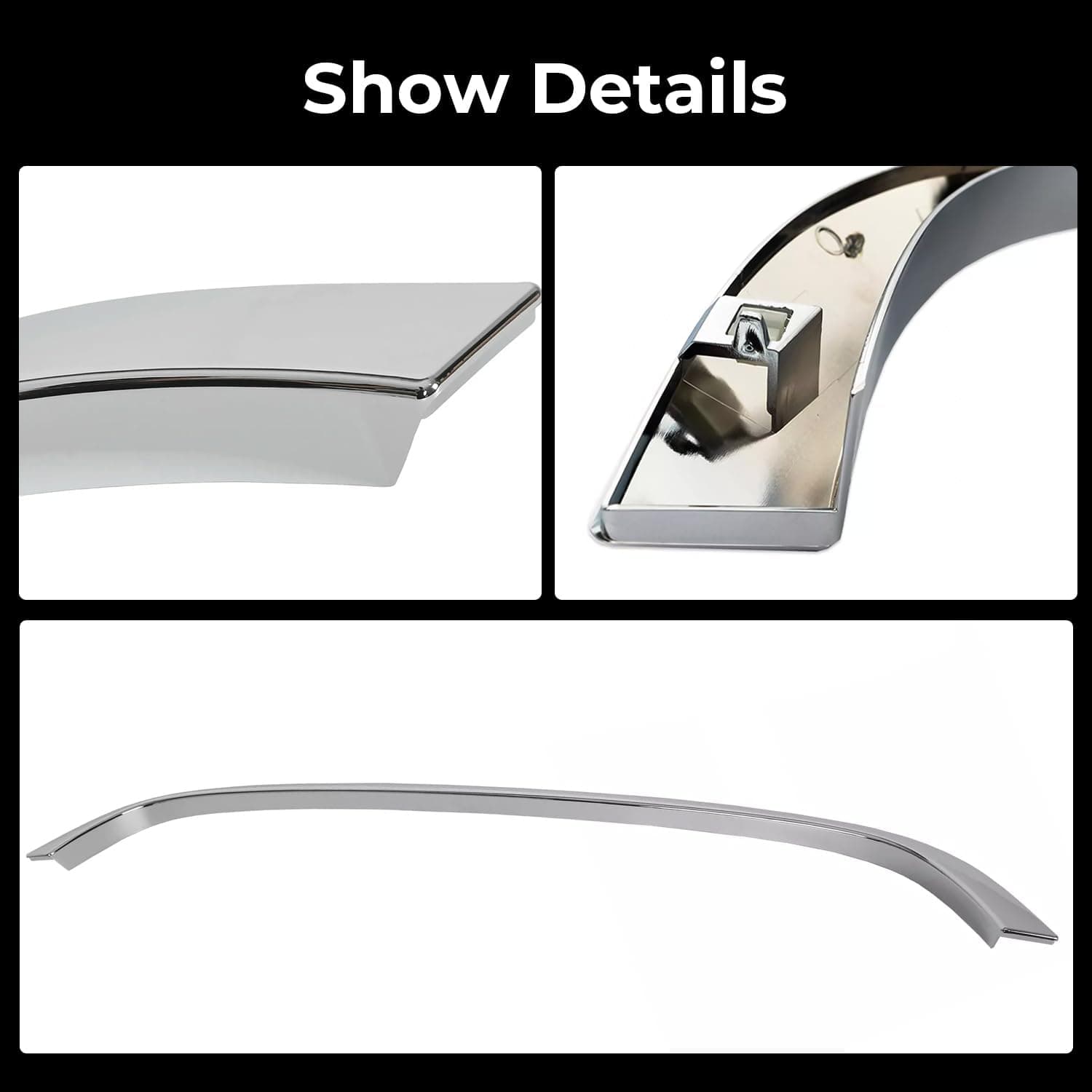 KARPAL Chrome Hood Trim Moulding Molding 51132751040 Compatible with 2007-2015 Mini Cooper R55 R56 R58 R59 Black