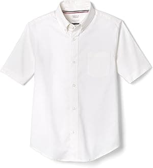 Boy's Short Sleeve Oxford Shirt (Standard & Husky) Button Down Shirt