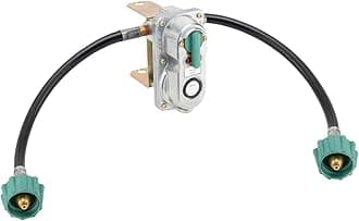 RV Propane Gas Regulator 2-Stage Auto Changeover | 11.5" Pigtail Hose Connector | 250 PSI | 287,500 BTU | Mounting Bracket & Cover | For RVs, Vans & Trailers