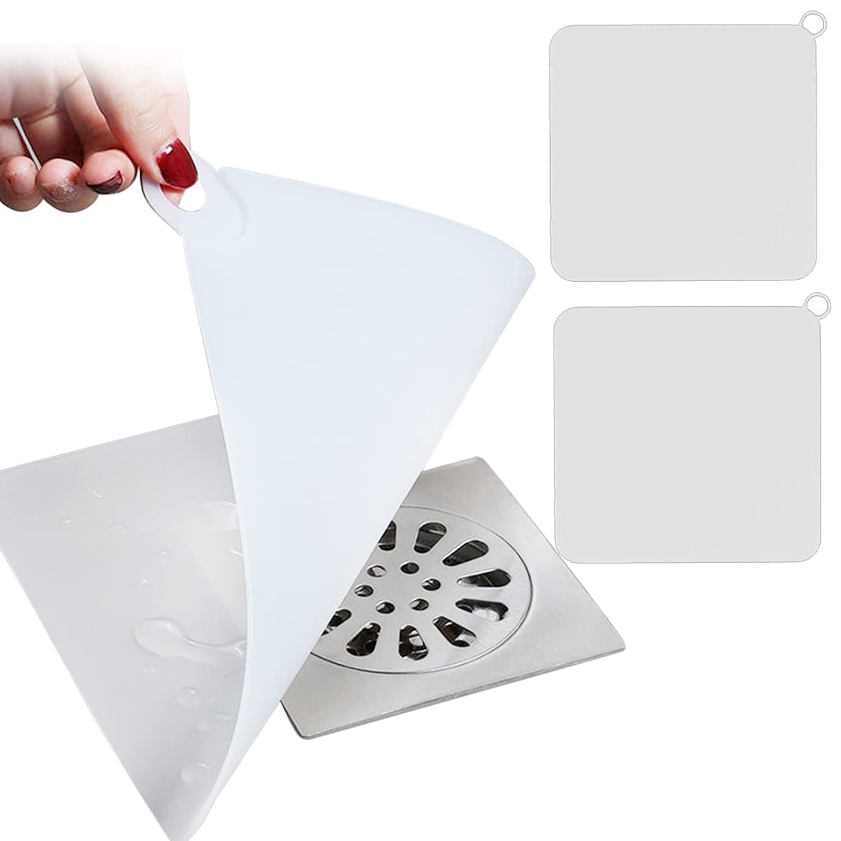 2 Pieces Thick Silicone Floor Drain Stopper Anti-smell Floor Drain Deodorant Cover Insect-proof Seal Cover Silicone Tub Stoppers Anti-Odor Mat for Kitchen, Bathroom and Laundry Room