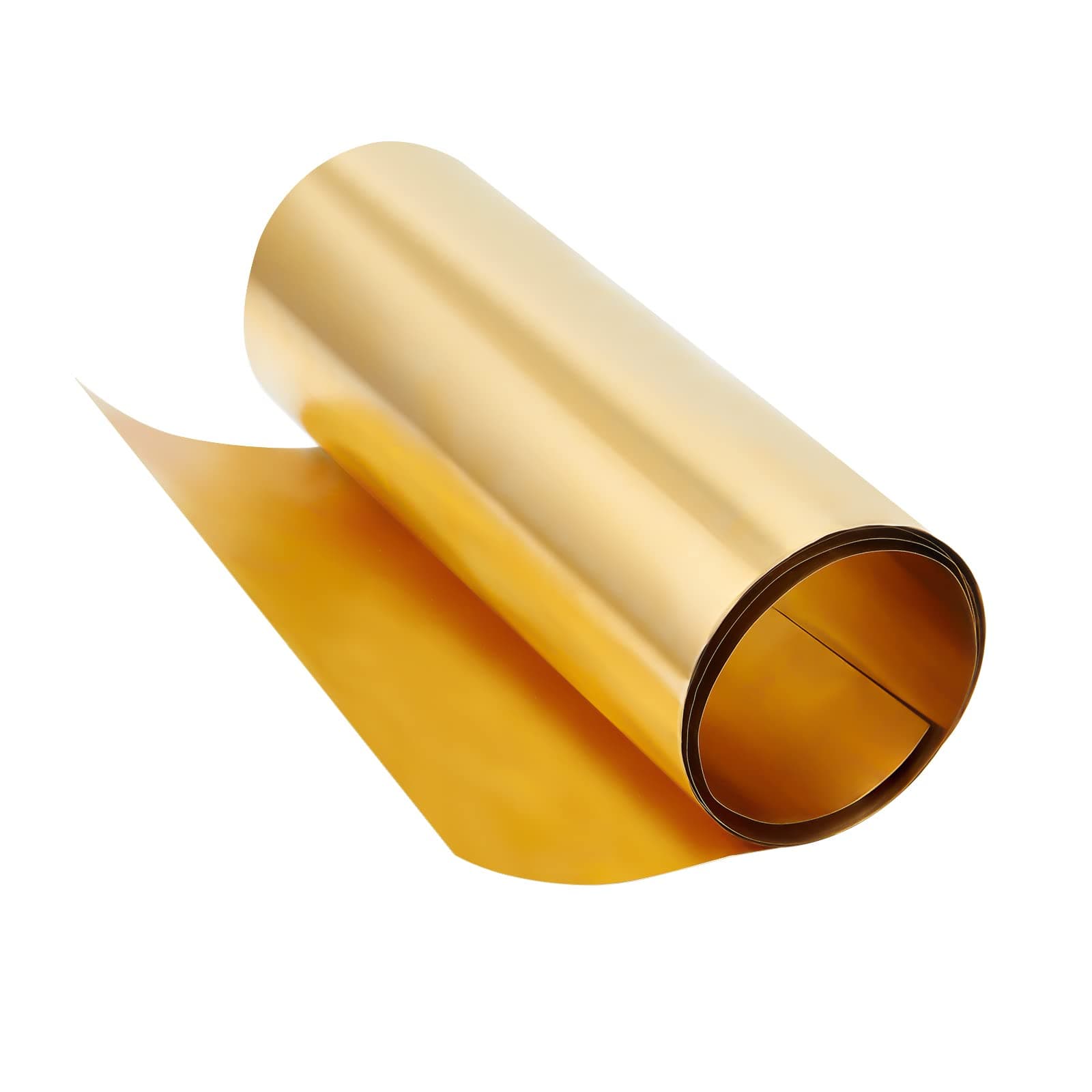 OLYCRAFT Gold Brass Sheet Roll 0.1x200x1000mm Metal Foil Plate Brass Metal Sheet Roll Copper Sheets Rolls for DIY Cutting Crafts Making
