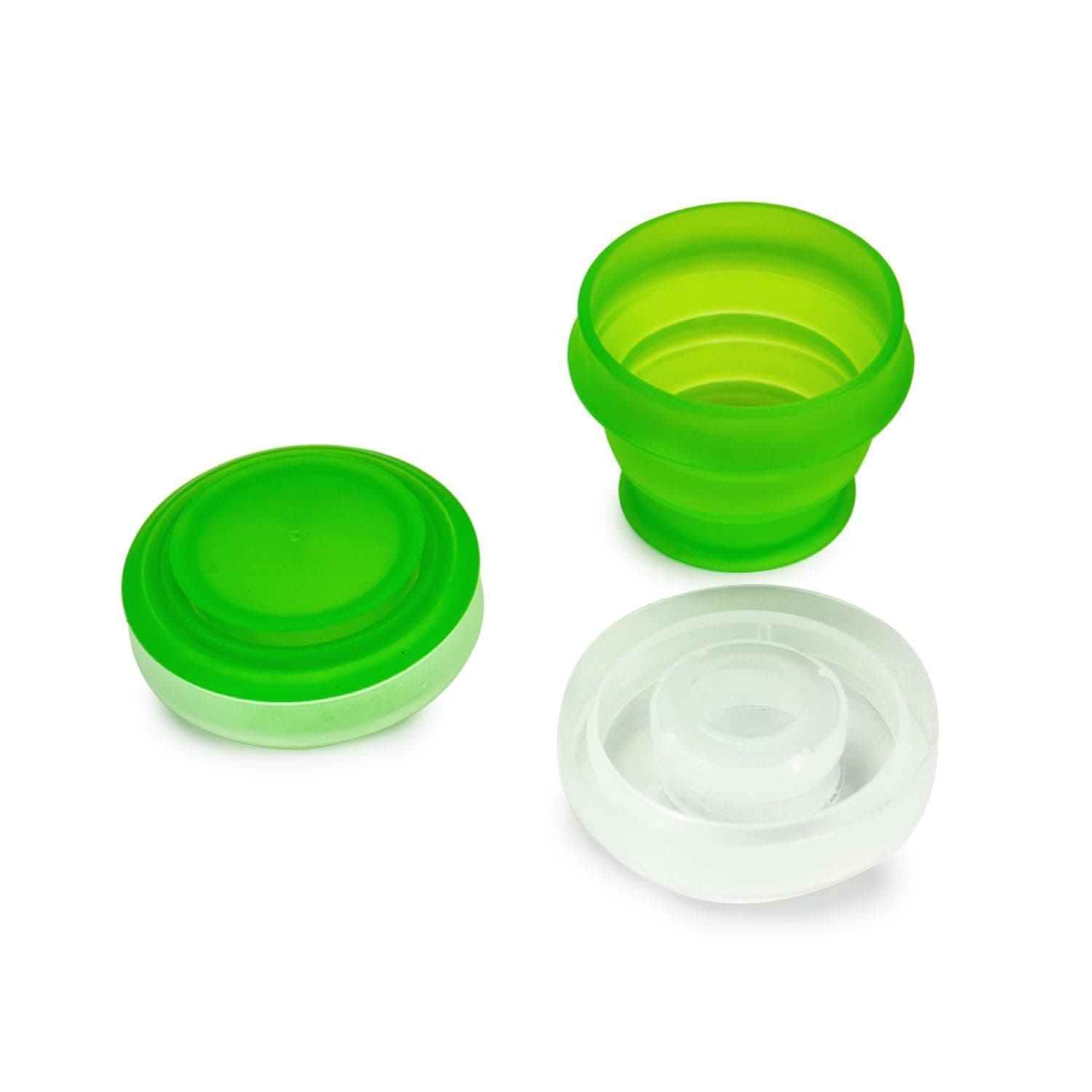 Deke Home - 2 Pack Silicone Collapsible Travel Cups with Lids – Portable, Food Grade Camping Mugs for Outdoor, Hiking, Camping, Backpacking, and Travel