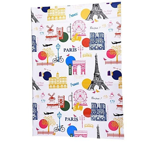 Waterproof Splat Mat Washable with France Attractions Pattern for Under High Chair/Arts/Crafts /Table Cover ,Portable Baby Reusable Waterproof Anti-slip Floor Splash Mat