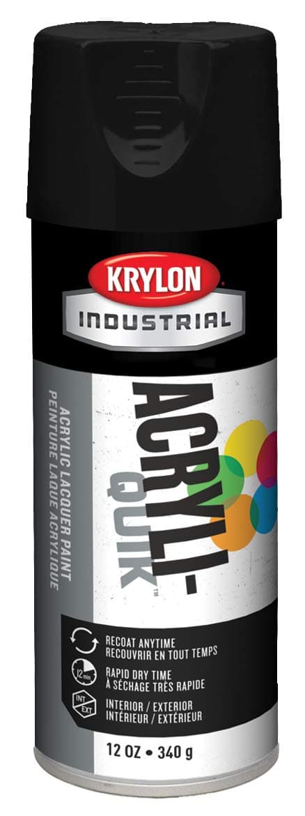K01613A07 Acryli-Quik Lacquer Semi-Flat Black, 12 Ounce (Pack of 1)