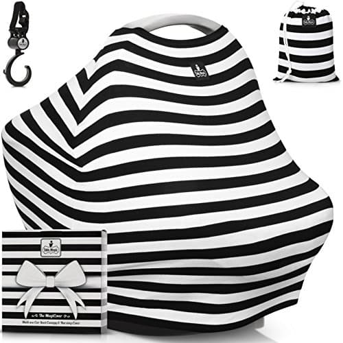 Baby Car Seat Canopy & Multi-Use Nursing Cover - FREE GIFT BOX SET - "The MagiCover" by Little Magic