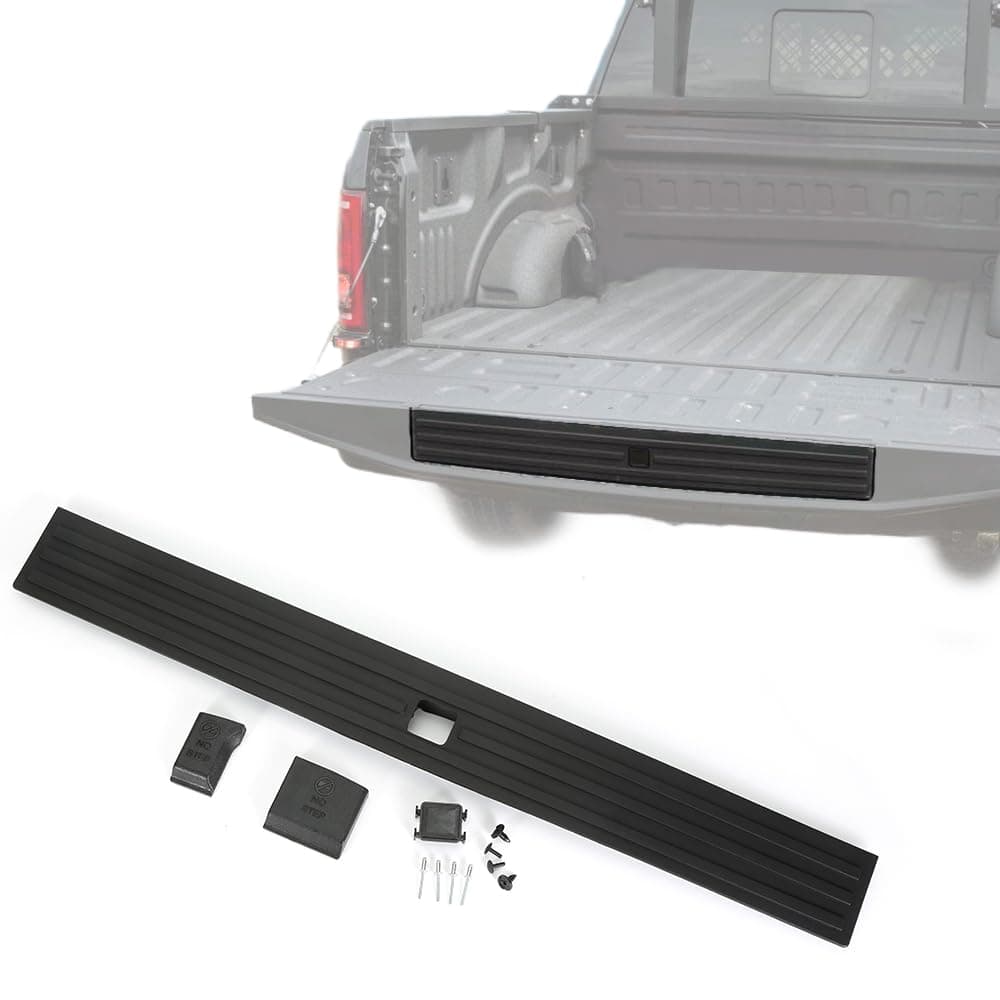 G-PLUS Tailgate Cap Pad Flexible Flex Step Molding Trim w/Release Button Compatible with Ford F150 2015-2020 (NOT FIT Super Duty) FL3Z9940602B