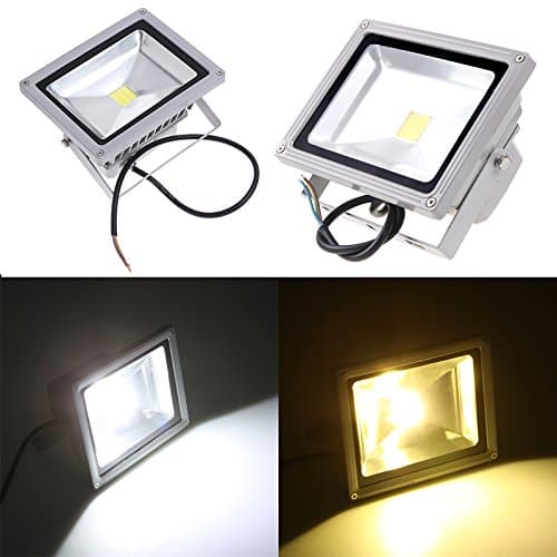 RavTech(TM) 110V 120V 220V 230V 240V 20W Landscape Waterproof LED Flood Light Lighting LED street Lamp Outdoor Floodlight Lamp-Warm white