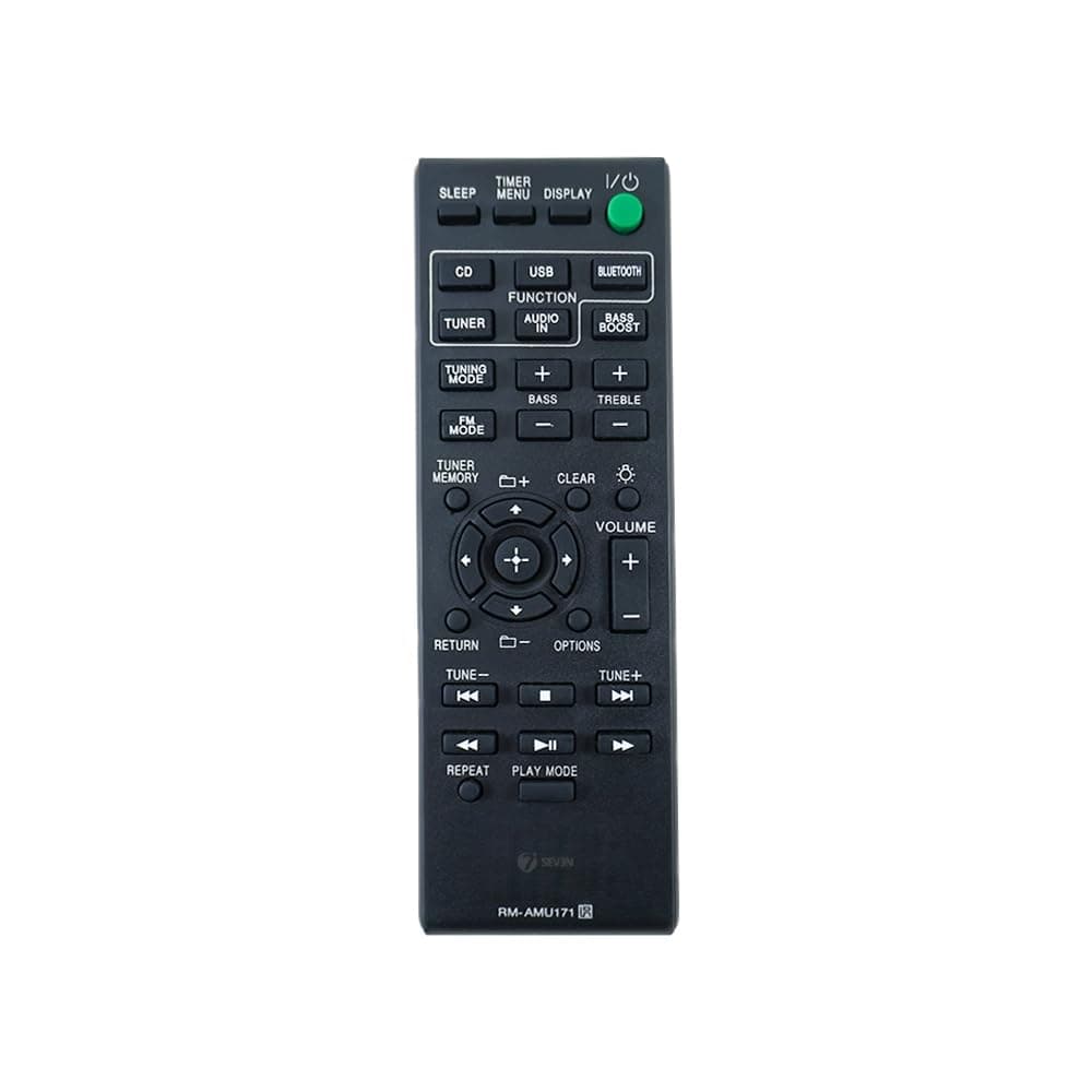 7SEVEN® Compatible for Sony Home Theatre Remote Original RM-AMU171 Model Suitable CMT-BT60 HCD-SBT100 CMT-BT80W CMT-BT80WB CMTBT60 CMTSBT100 CMTSBT100B and Many More Part Number
