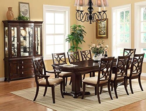 Brand New 7-pc Katherine Dining Table (with 2x 18'' Leaf) and 2 Dining Arm Chairs and 4 Dining Side Chairs Set