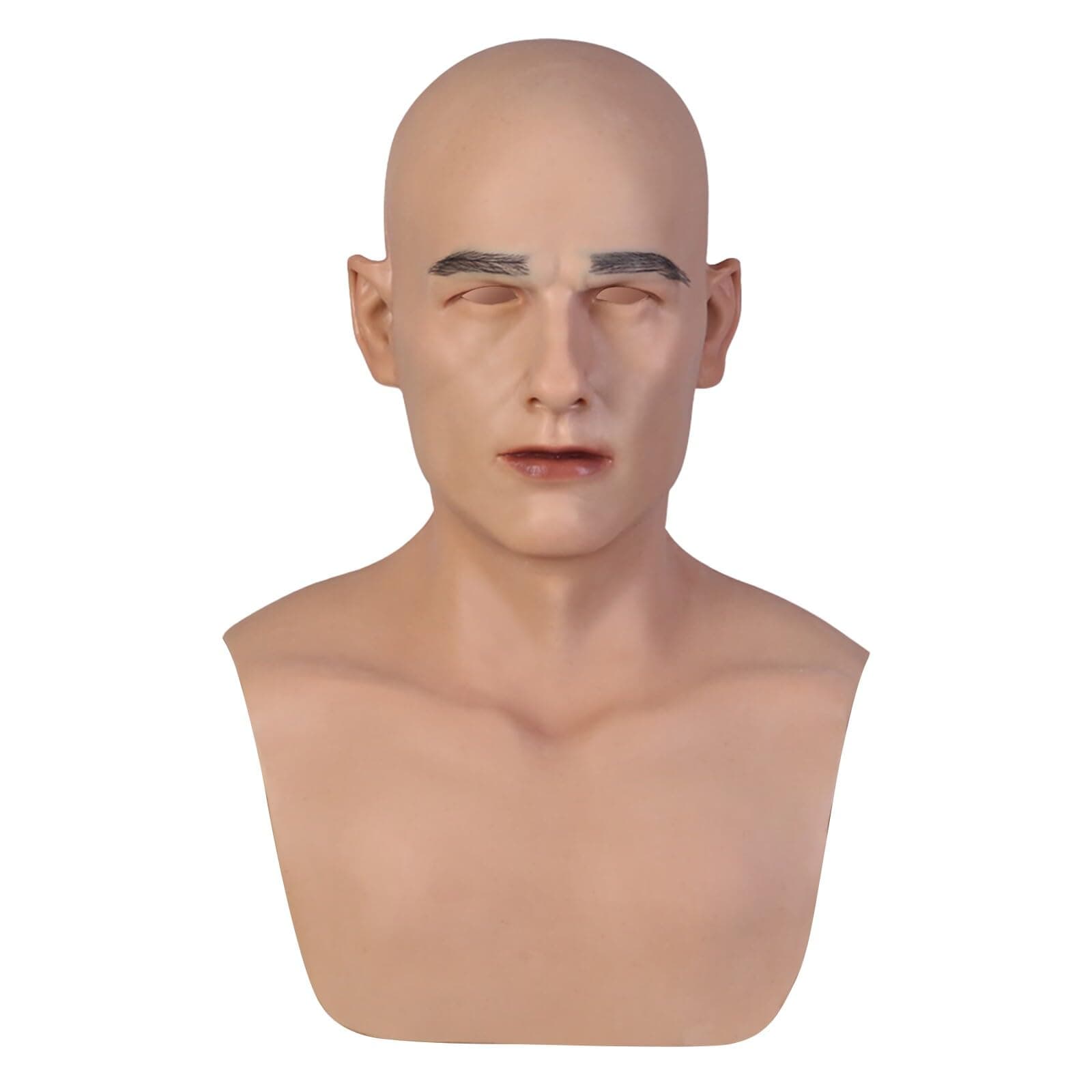CRRCLSY Bell Handmade Silicone Realistic Mask Handsome and Lifelike Face for Crossdressers Cosplay and Transgender(Beige)