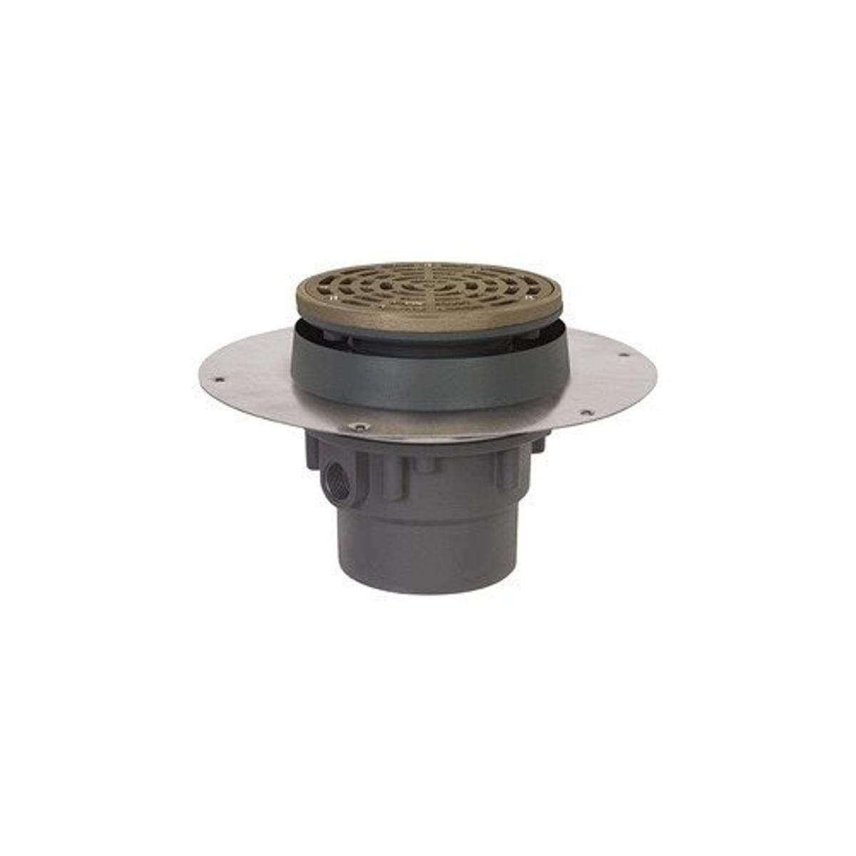 822-2PNR Halo Adjustable Floor Drain with Deck Flange Schlage 40 Hub Connection
