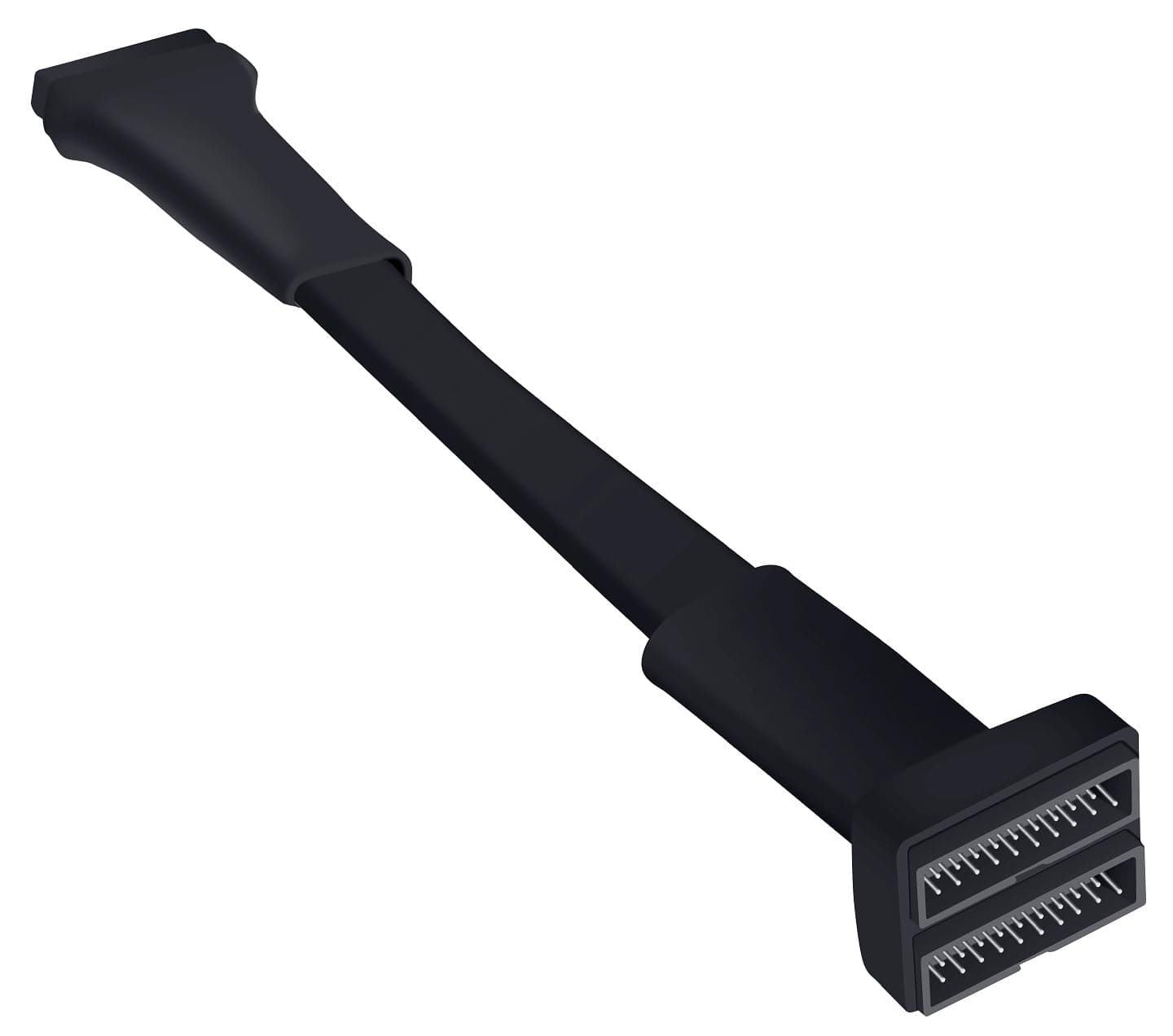 USB 3.0 Header Splitter Extension Cable,Computer Internal Motherboard USB 3.0 hub Splitter 19/20 Pin IDC 1 to 2 Y-Type Adapter DIY-Cable 5.8 in