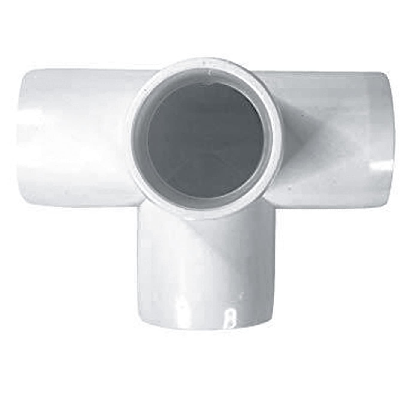 DEHRAN UPVC 4-way Elbow 3/4" inchi (25MM) Pipe Joint/Corner Heavy Duty UPVC Available for Greenhouse, Tent Connection,Furniture and Plumbing Projects White Color (1)