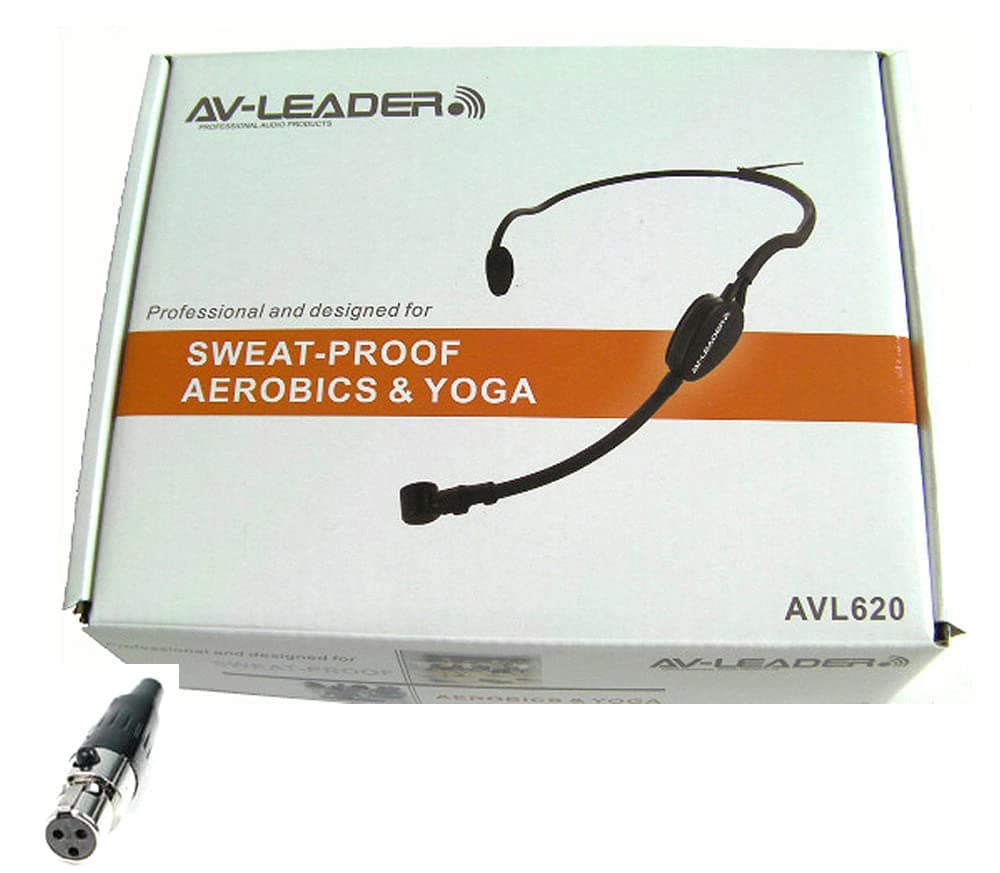AVL620 Professional Water Resistant Headset Microphone for AKG Wireless Systems_ Great for Aerobic & Yoga Classes!