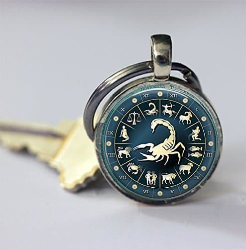 Scorpio Keychain Zodiac Accessories Astrological Sign Scorpion October November Birthday Astrology Key Chain, Key Fob