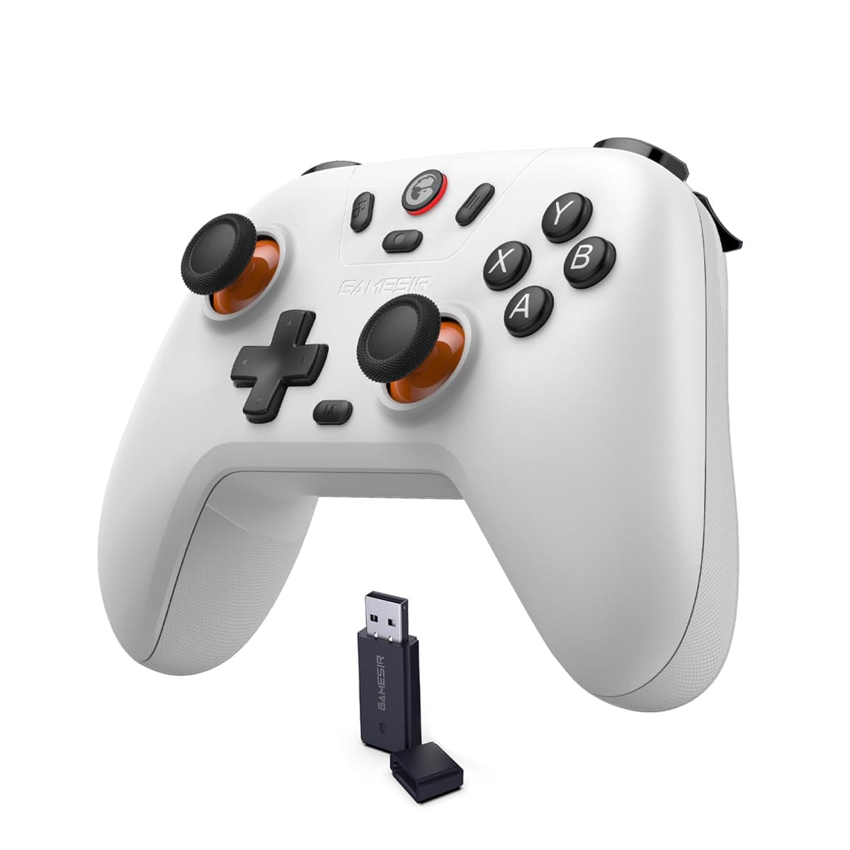 GameSir Nova Lite Wireless Controller – 2.4G & Bluetooth Gamepad for Windows PC, iPhone, Android, Switch & Steam Deck – Hall Effect Triggers, Turbo Function, Rumble Vibration - White