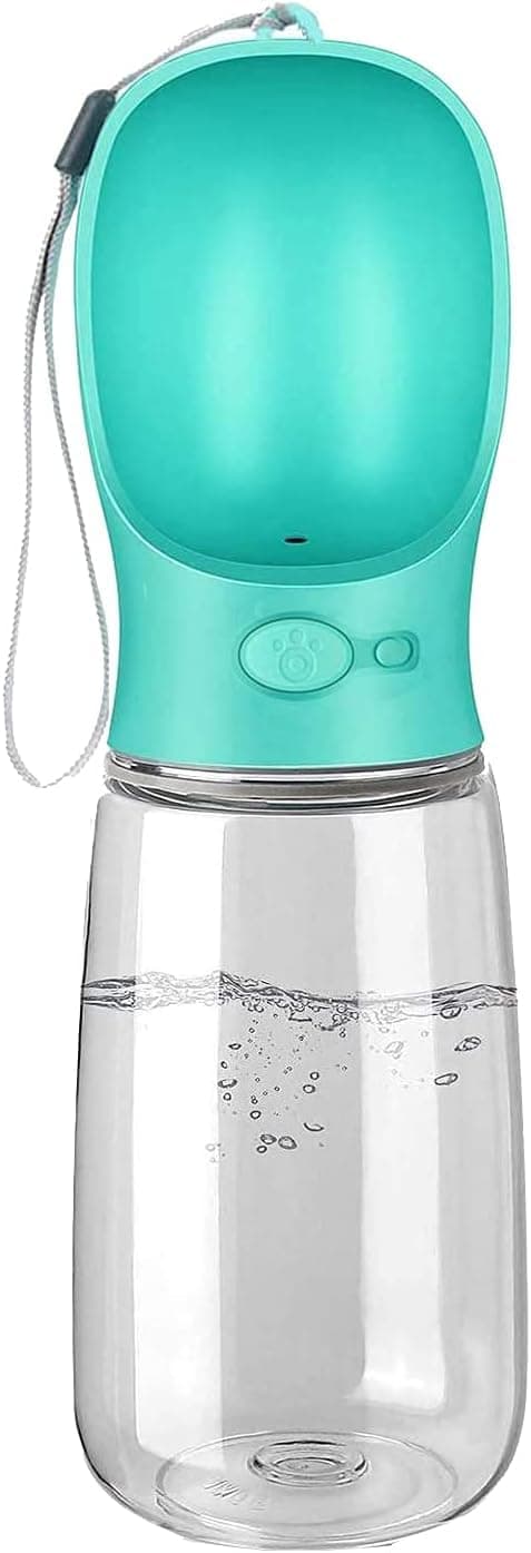 Dog Water Bottle - Water Feeder Leak Proof Portable Puppy Water Dispenser with Drinking Feeder for Pets Outdoor Walking, Hiking, Travel, Food Grade Plastic for Pets (550ml)