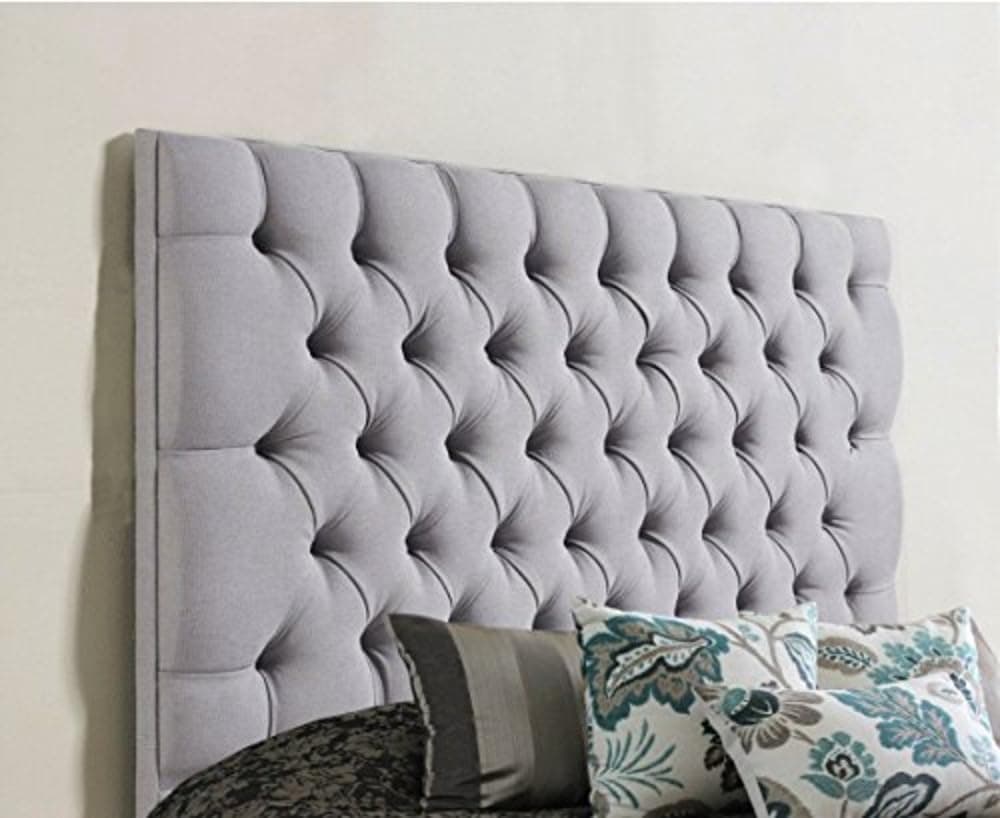 luxisleepltd Stylish Colchester Bed Headboard in Chenille Fabric with matching Buttons (Charcoal, 6ft Super King Size)