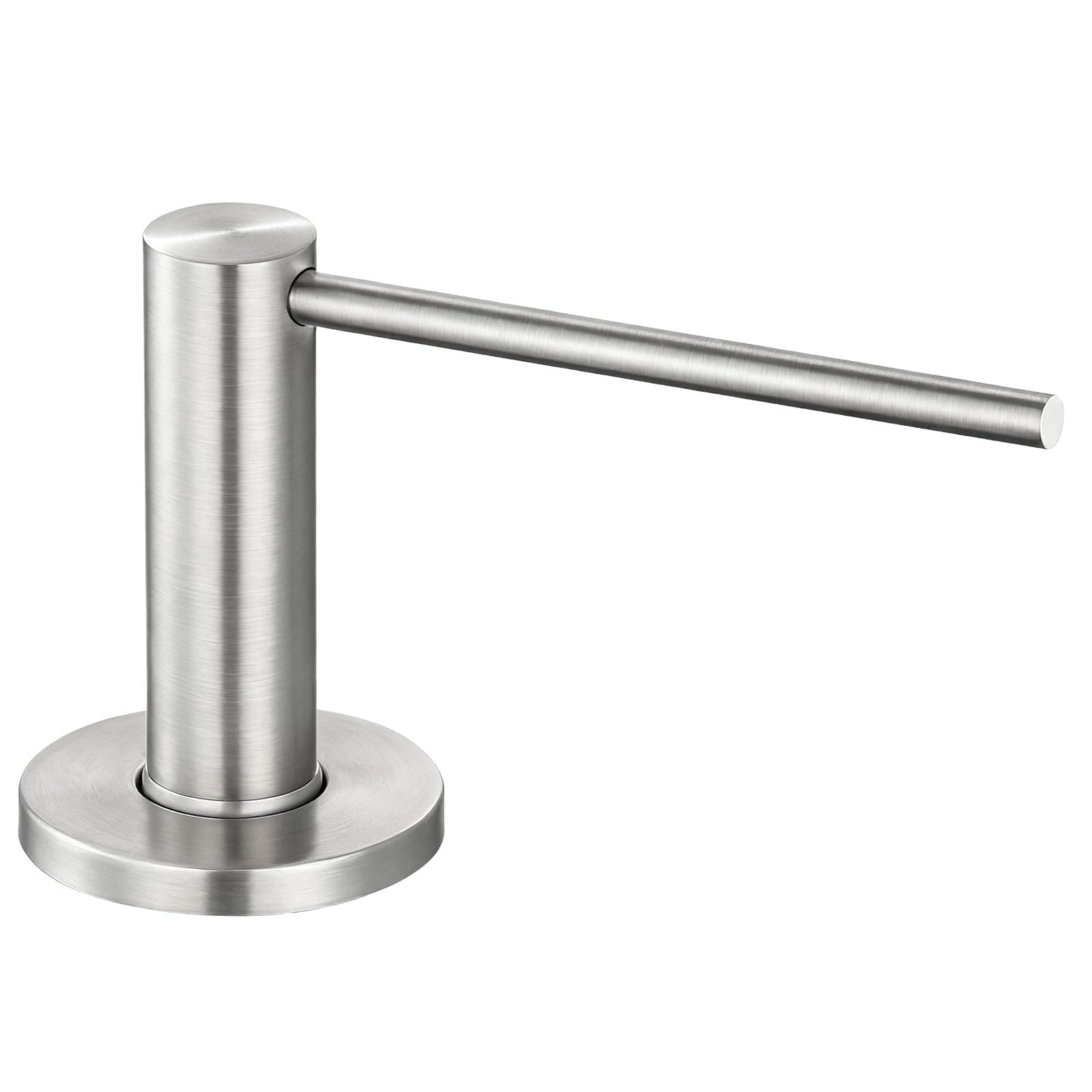 Kitchen Sink Soap Dispenser Brushed Nickel Countertop Pump Hand Lotion Built In Bottle