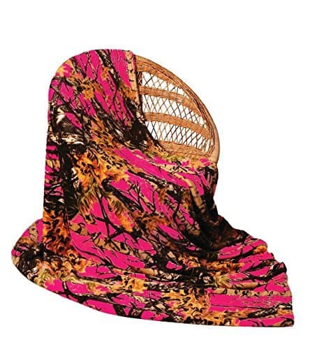 Regal Comfort The Woods Camo Cashmere Super Soft The Woods Fleece Throw Blanket (Hot Pink Camo) ... by The Woods