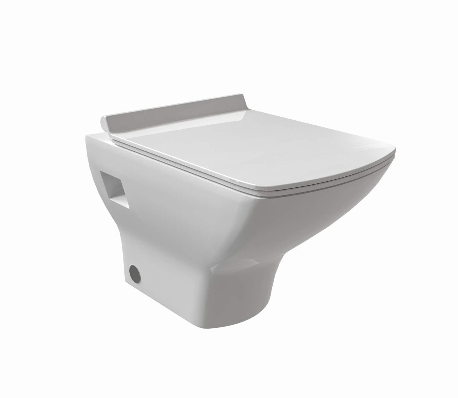 Flushing Rim Loose Taharet Ceramic Wall Hung WC Shower and Toilet Bidet & Style Aqua Bagno