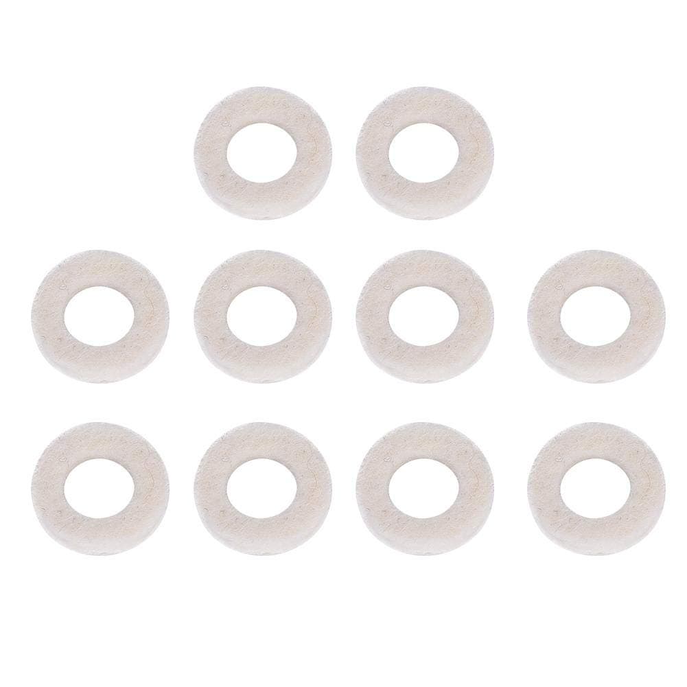 Trumpet Washers Pad, 10 Pcs Trumpet Valve Felt Washers Cushion Pad Brass Trumpets Musical Instrument Accessory (White) Play instrument accessories
