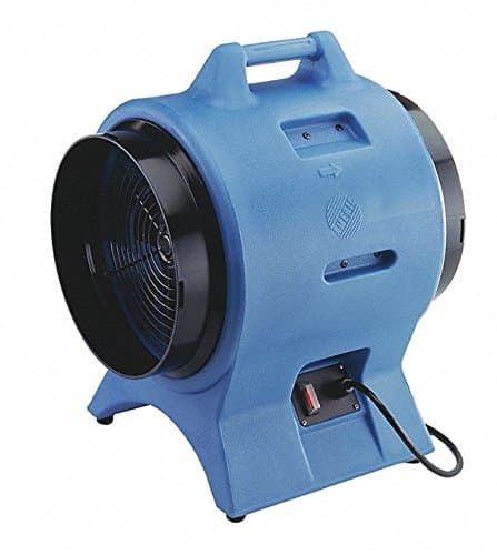 AMERIC GVAF3000A Conf Spc Fan, Axial, 1 HP, 12 in, 115VAC, Blue