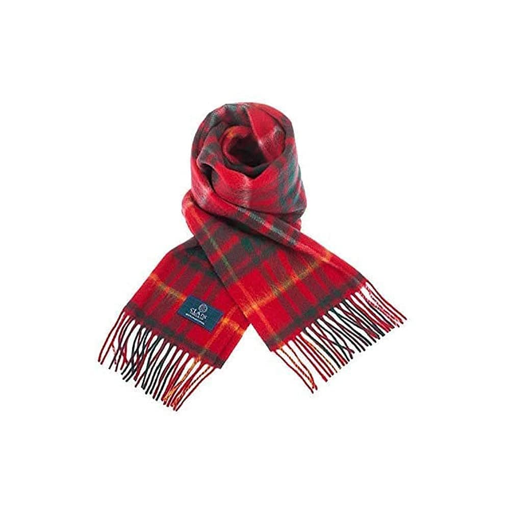 Clans of Scotland - Pure Lamb’s wool Scottish Clan Tartan Scarf- 100% Wool - Pure Wool Tartan Plane Scarf - Perfect for Men and Women - 12x60 Inches