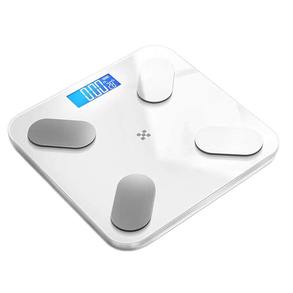 CHUN LING Stylish Smart Bluetooth Body Fat Scale With 4 High-Precision Sensors, Body Composition Analyzer, Made Of Durable Tempered Glass, Suitable For Families