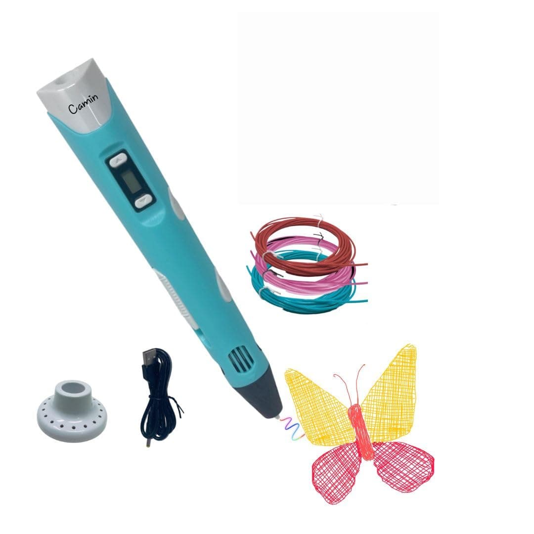 Camin® 3D Pen Professional | 3D Printing Drawing Pen | 3D Pen for Kids | 3D Pen Set with PLA Filament Included - Ready to Create(Random Color)