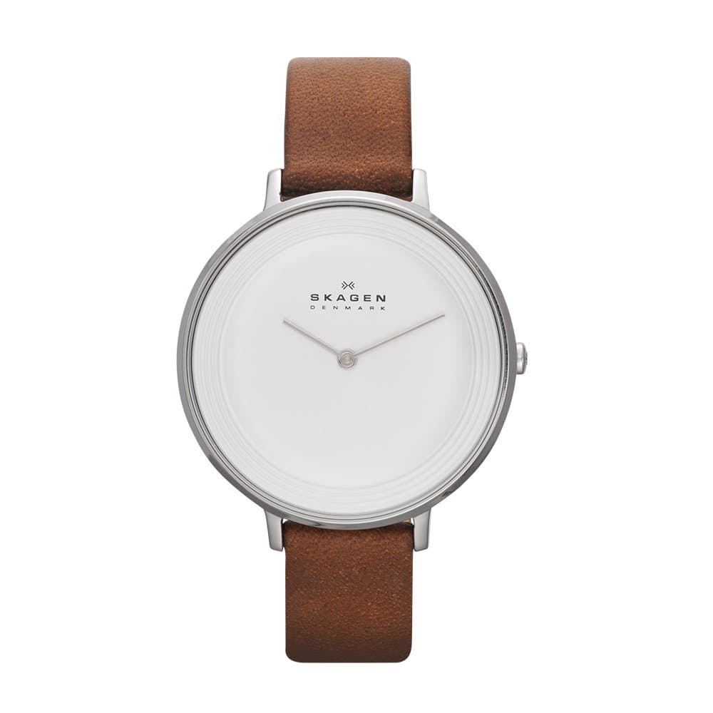 Womens Analogue Quartz Watch with Leather Strap SKW2214